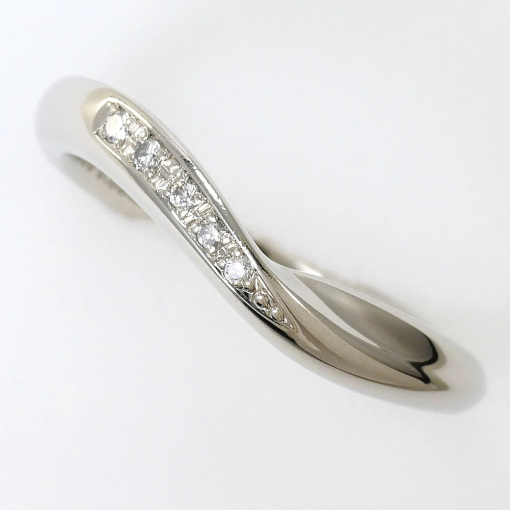 PT950 Platinum Ring with 0.02ct Diamond, Total Weight 4.3g, Jewelry